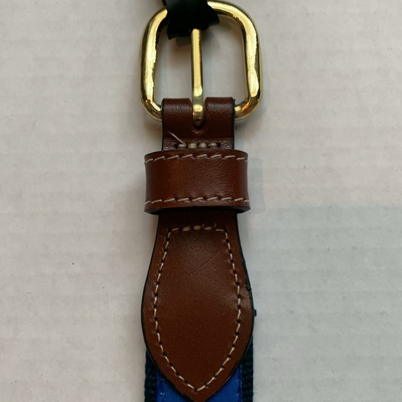 University of Florida Gators Woven Ribbon on Cotton Web Men's Leather Belt Sz 30 - Picture 4 of 5